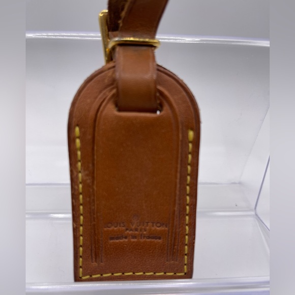 Louis Vuitton - natural MINI leather luggage / name tag - Picture 1 of 5
